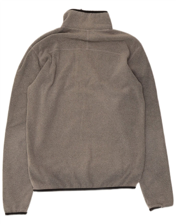 Maglione in pile da uomo con zip e collo The North Face XS poliestere grigio