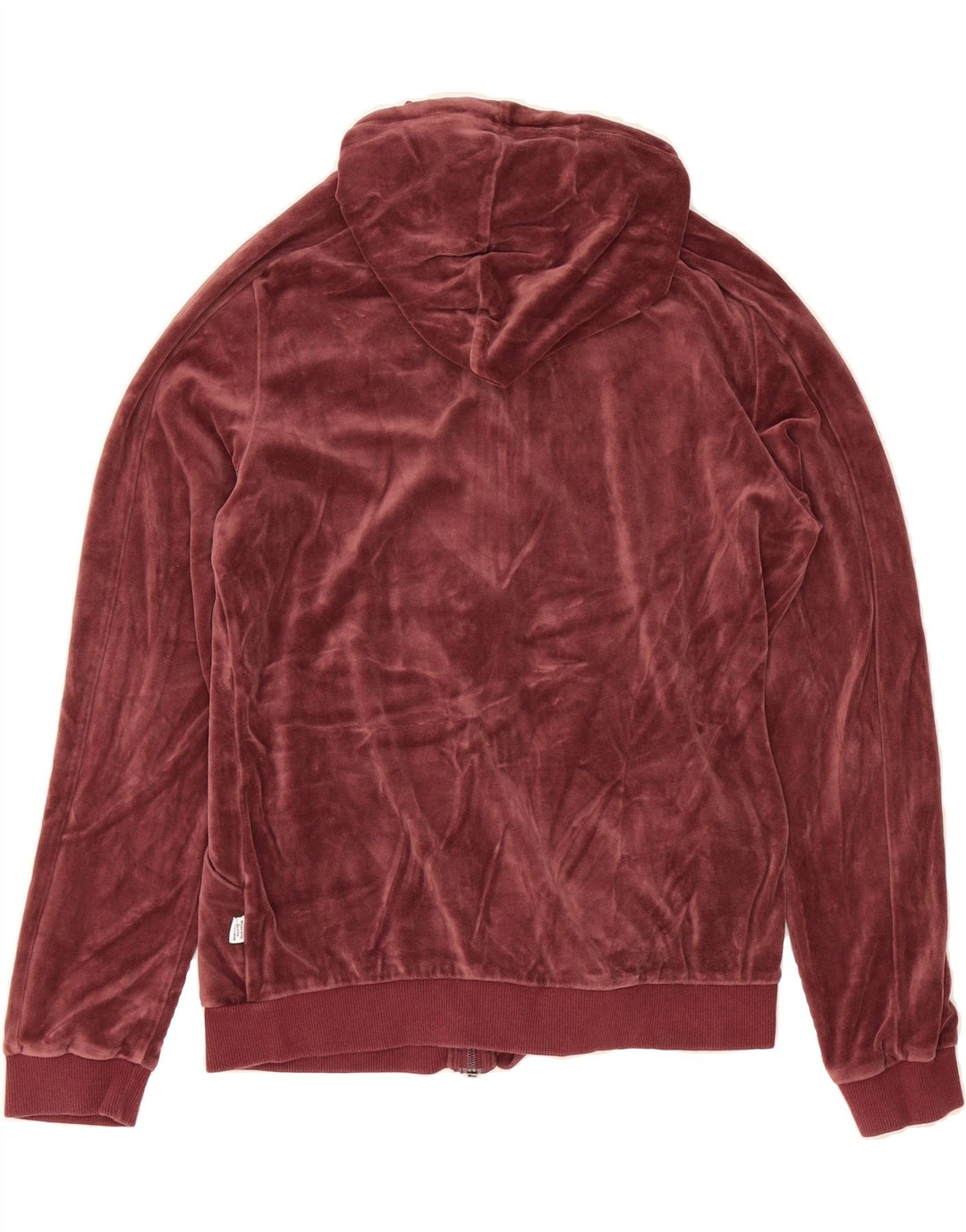 PUMA Womens Zip Hoodie Sweater UK 14 Large Maroon Vintage Puma and Second-Hand Puma from Messina Hembry 