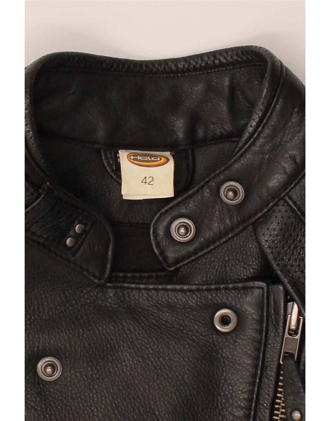 HELD Womens Motorcycle Biker Leather Jacket IT 42 Medium Black Leather Vintage Held and Second-Hand Held from Messina Hembry 