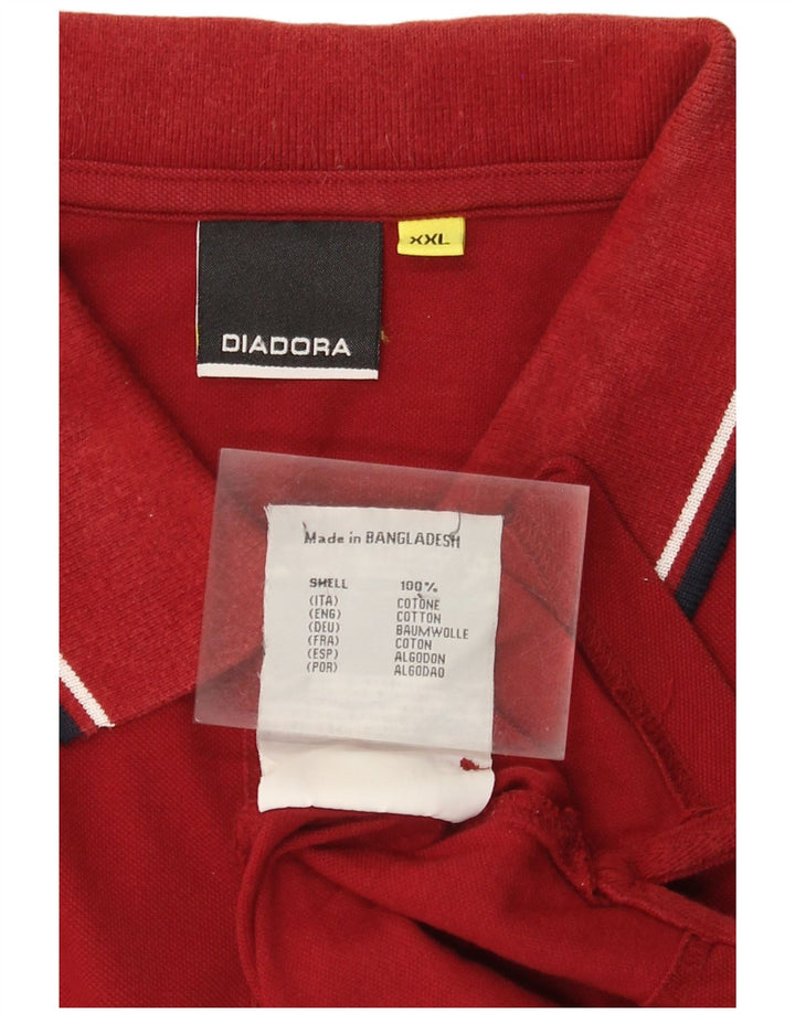 Polo Diadora Uomo 2XL Cotone Rosso