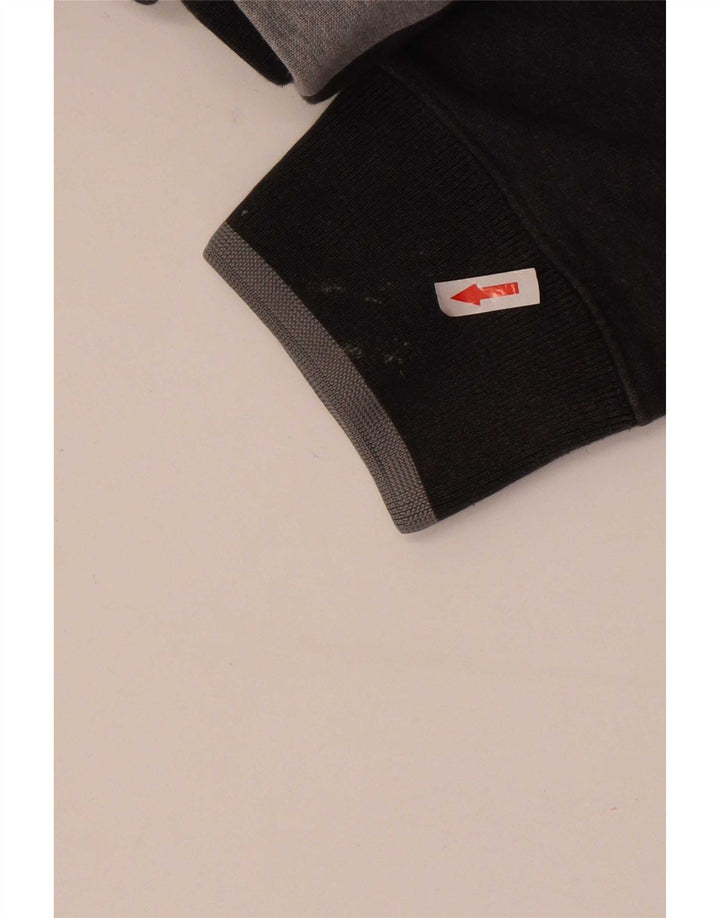 Felpa grafica Nike da uomo, maglione grande, cotone nero