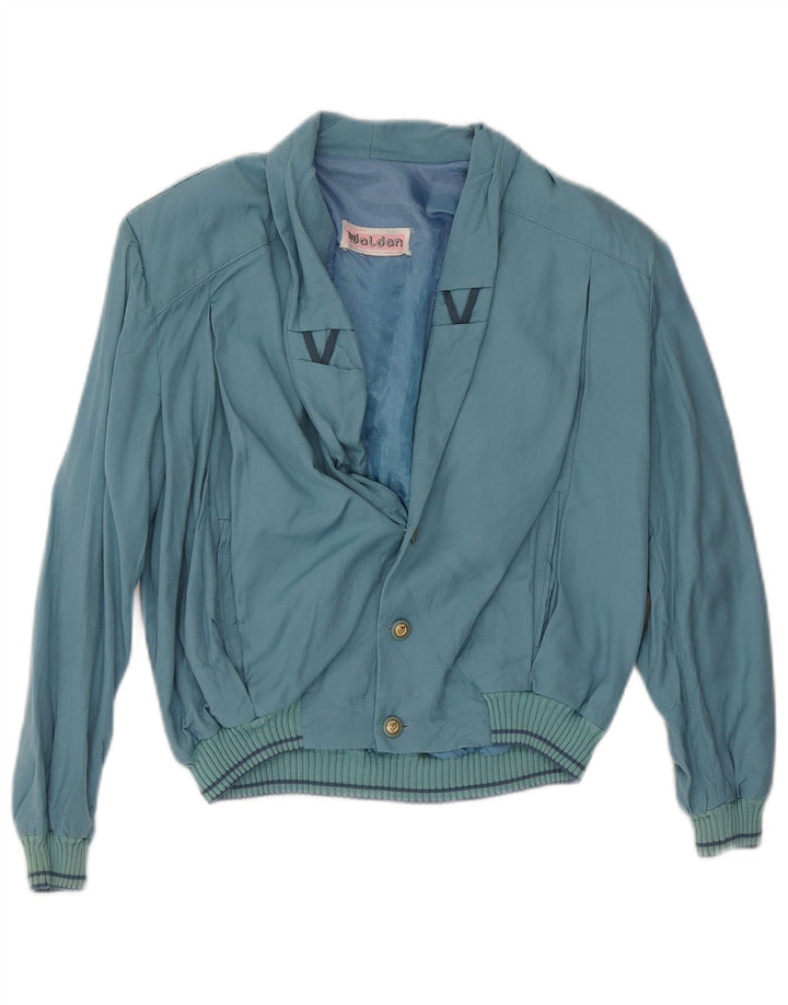 Giubbotto bomber vintage da donna UK 16 grande blu