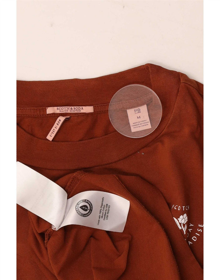 Maglietta da donna Scotch & Soda Top UK 14 Cotone marrone medio