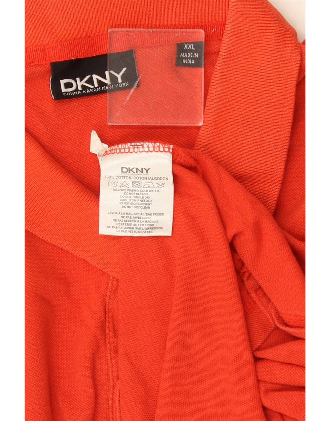 Polo grafica da uomo DKNY 2XL in cotone arancione