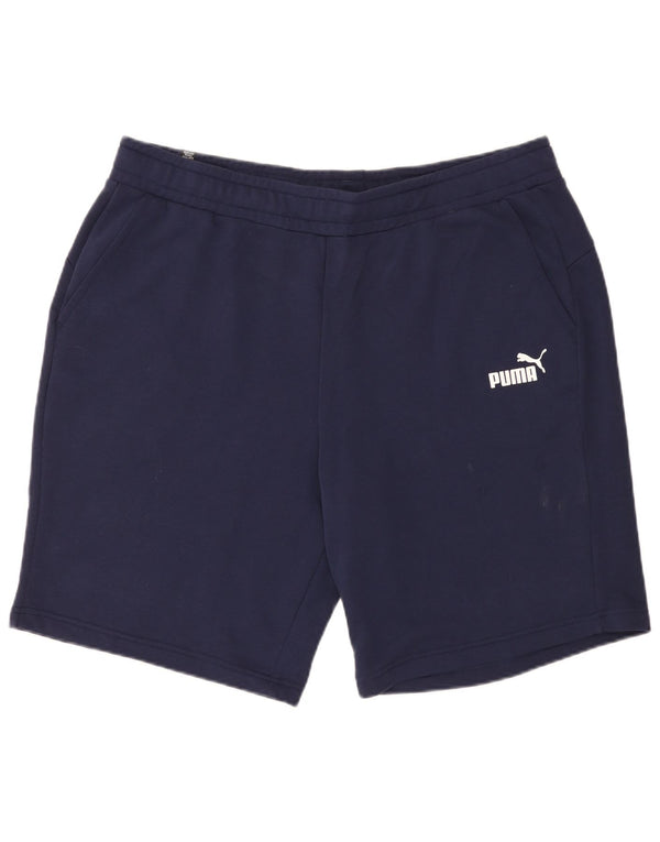 Pantaloncini sportivi da uomo Puma 2XL cotone blu navy