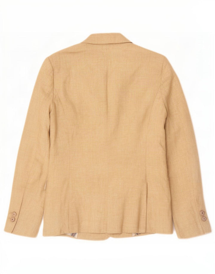 Giacca blazer a 1 bottone da donna Zara UK 10 piccola beige