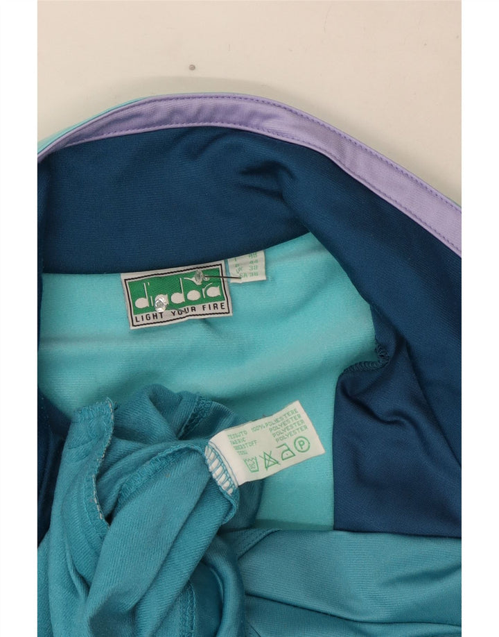 Giacca da ginnastica grafica da uomo Diadora UK 38 Verde medio geometrico