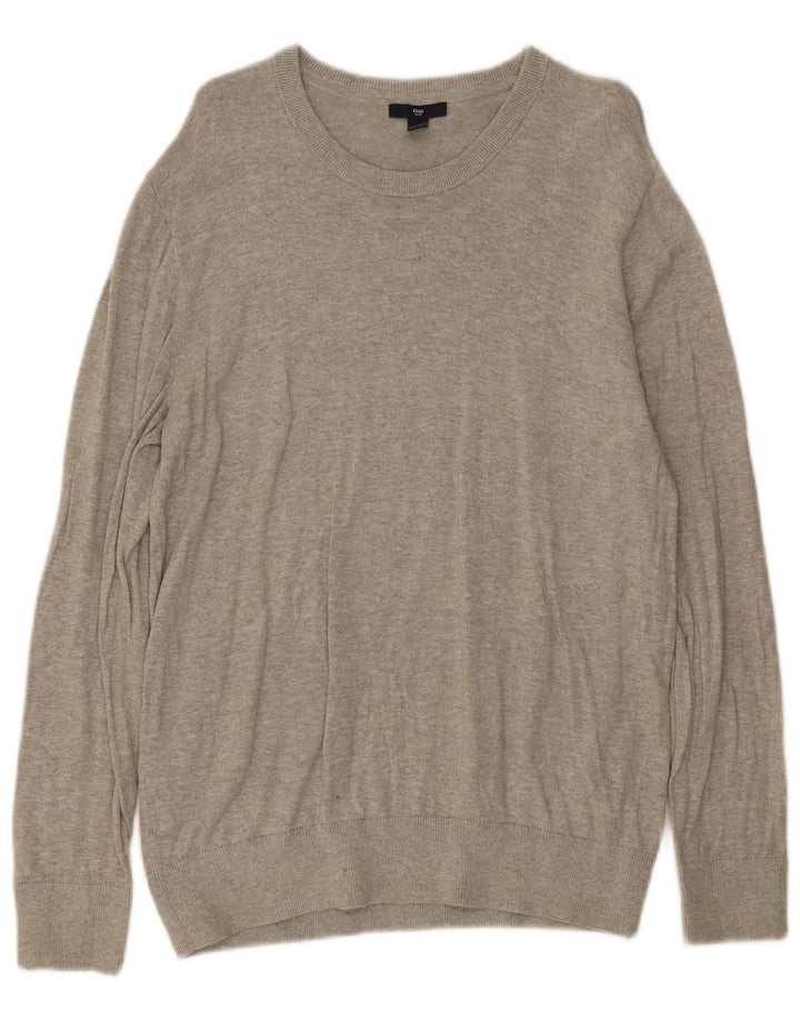 Maglione da uomo Gap con scollo a barca in cotone mélange grigio medio
