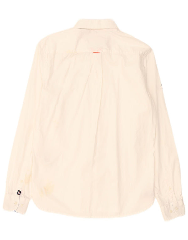 Camicia da uomo Superdry Small in cotone bianco