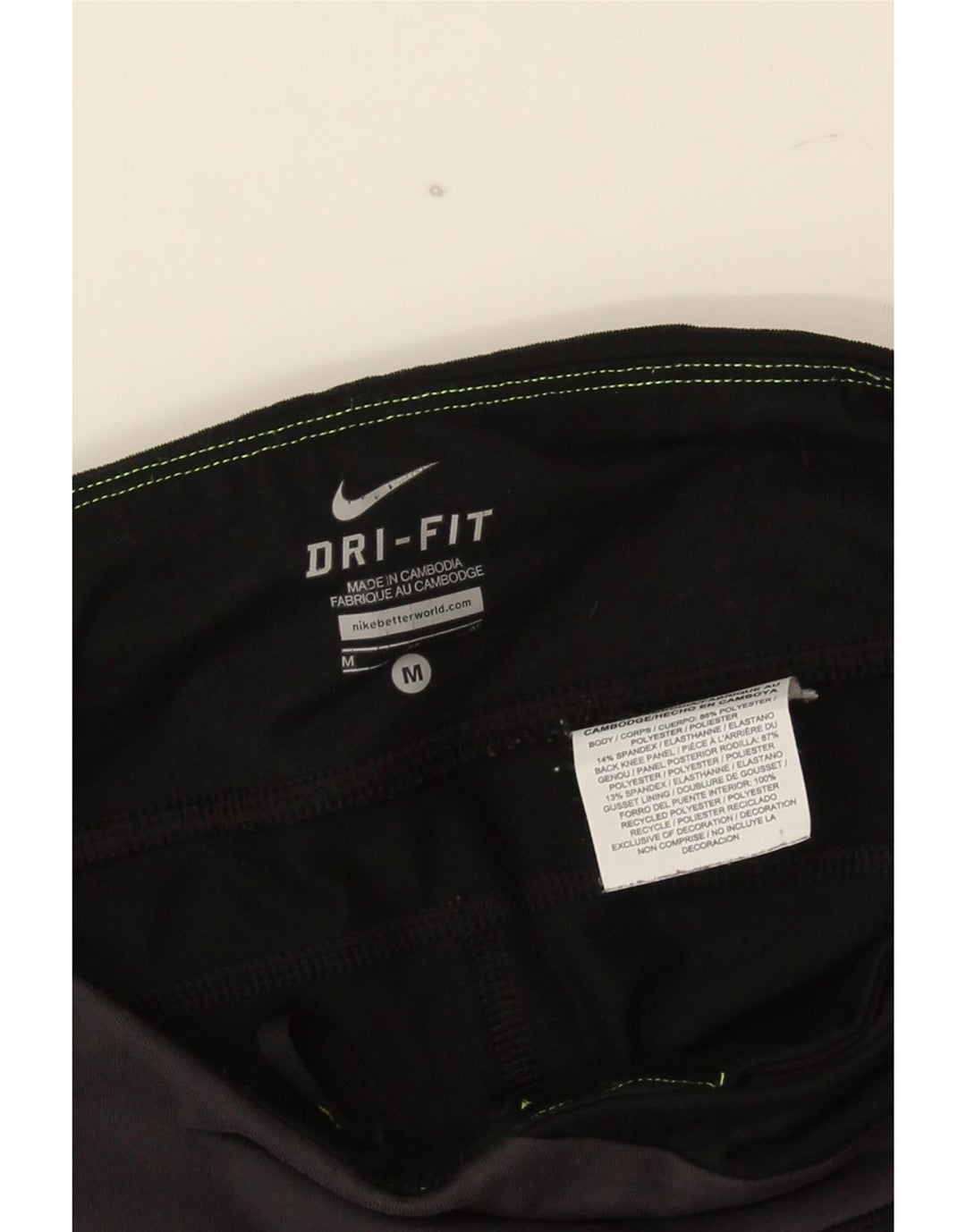 Leggings Nike Dri Fit da donna UK 12 Medium Black Colourblock in poliestere