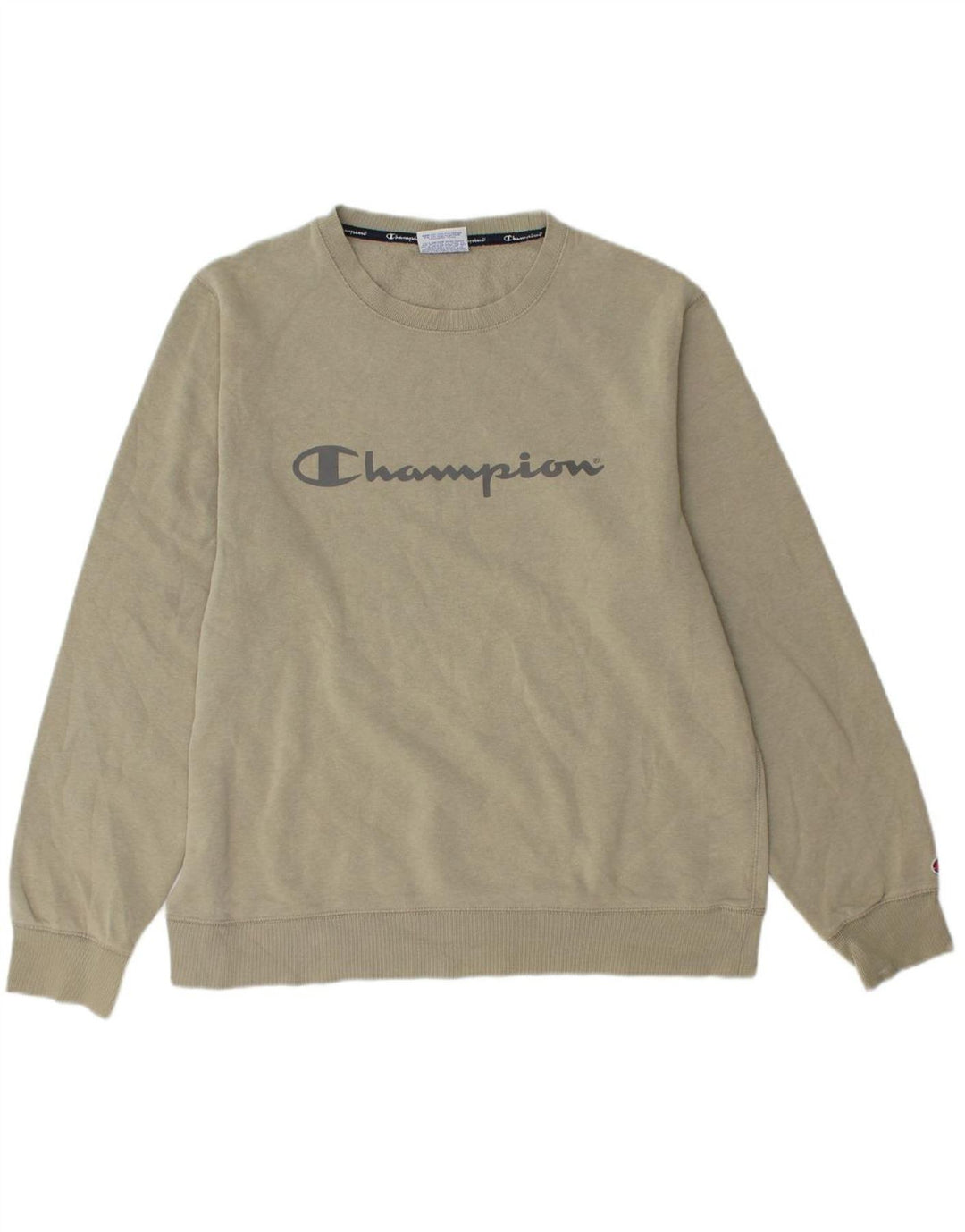 CHAMPION Mens Graphic Sweatshirt Jumper XL Green Cotton