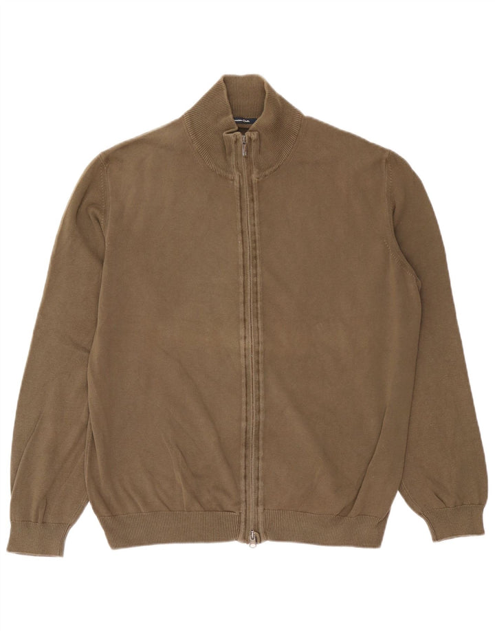 Maglione cardigan da uomo Massimo Dutti grande cotone kaki