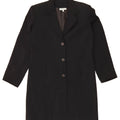 VINTAGE Womens Longline 3 Button Blazer Jacket IT 44 Medium Black Vintage Vintage and Second-Hand Vintage from Messina Hembry 