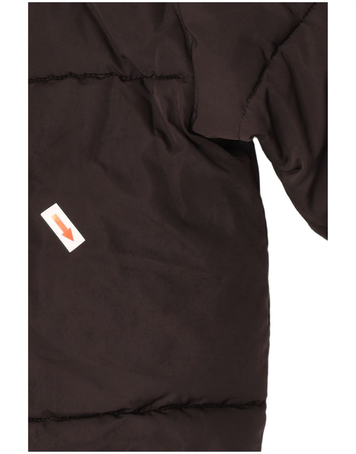 Giacca imbottita con cappuccio da donna Zara UK 42 XL poliestere nero