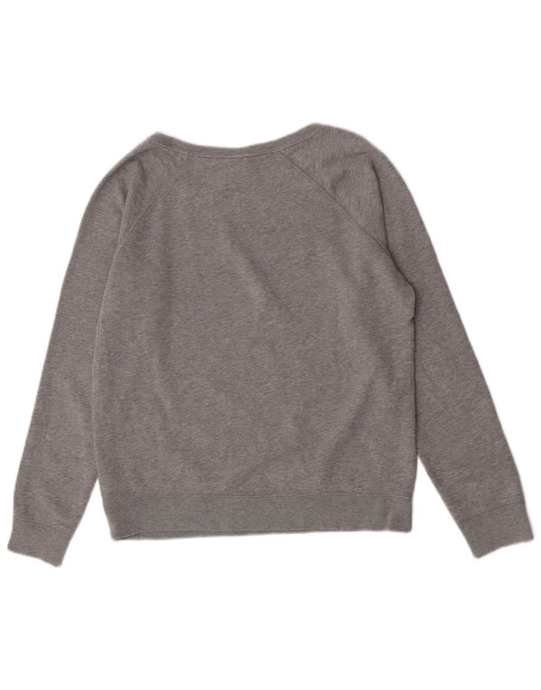 Felpa Nike da donna con grafica ampia e vestibilità ampia, UK 14, cotone grigio medio