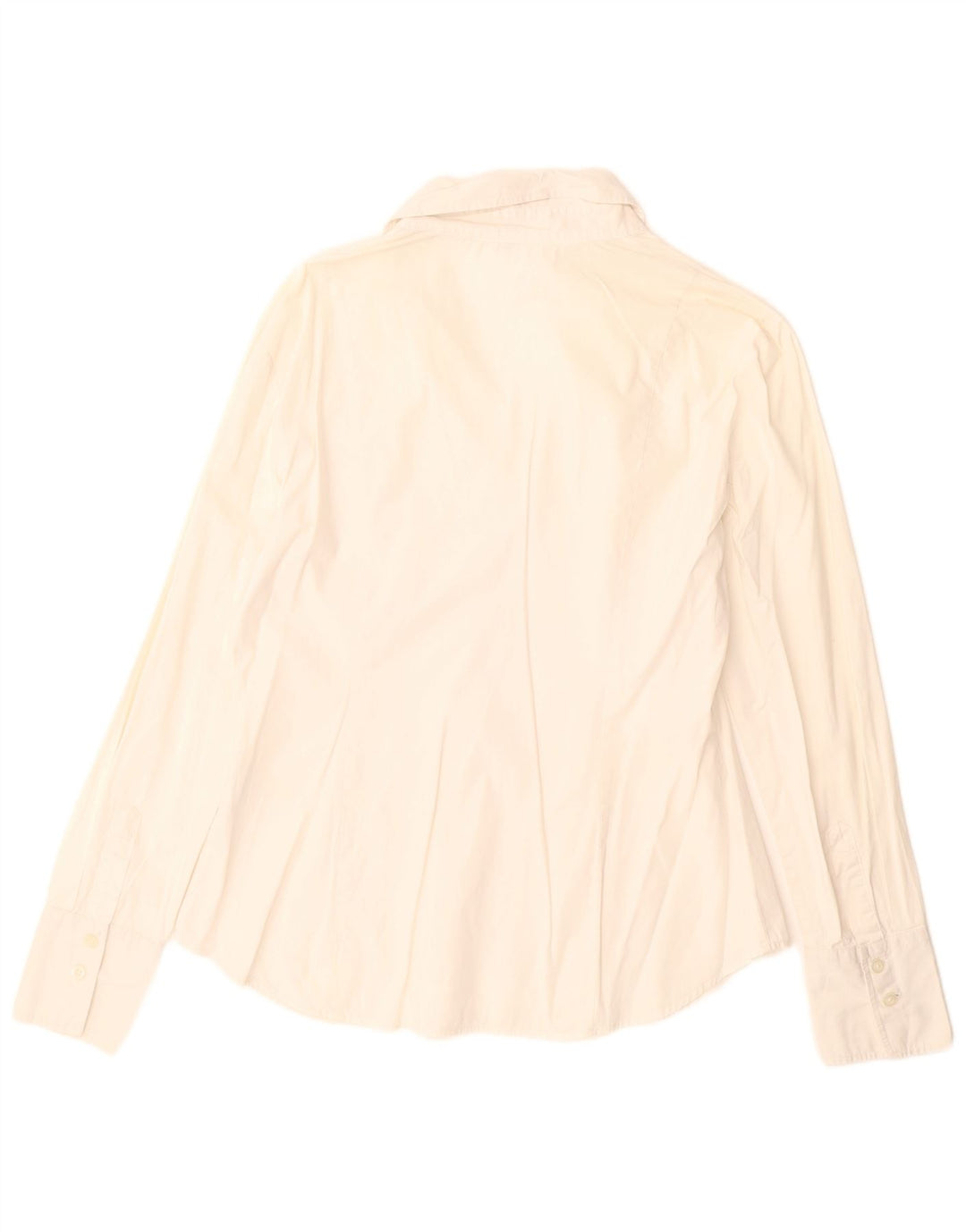 Camicia pullover da donna Benetton UK 16 grande cotone bianco sporco