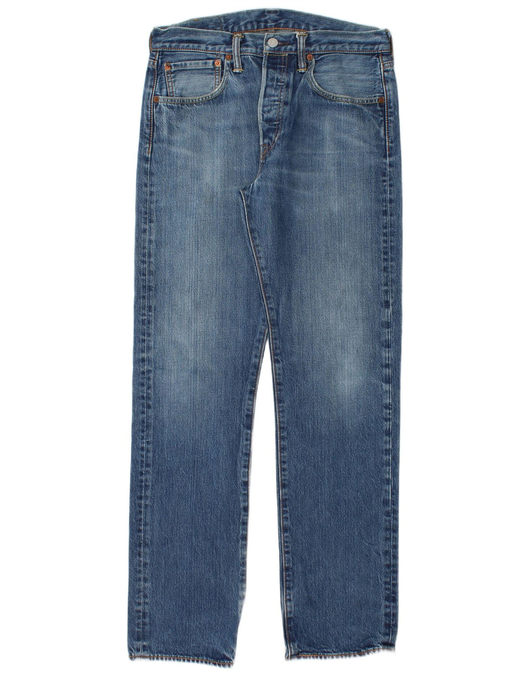 LEVI'S Mens 501 Straight Jeans W31 L32 Blue Cotton