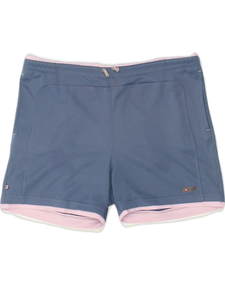 LOTTO Womens Sport Shorts UK 14 Large Blue | Vintage Lotto | Thrift | Second-Hand Lotto | Used Clothing | Messina Hembry 