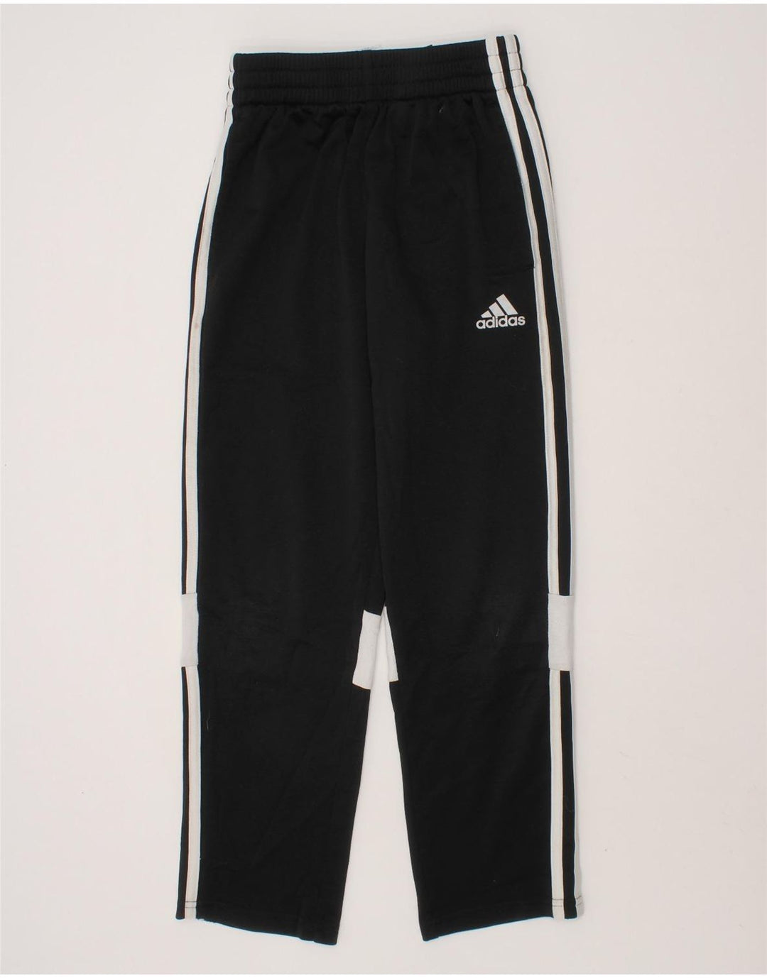 ADIDAS Boys Tracksuit Trousers 7-8 Years  Black Colourblock Polyester Vintage Adidas and Second-Hand Adidas from Messina Hembry 