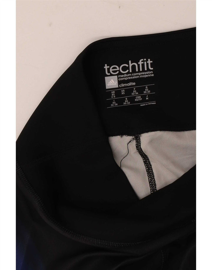 Leggings Adidas da donna con motivo astratto UK 4/6 XS neri