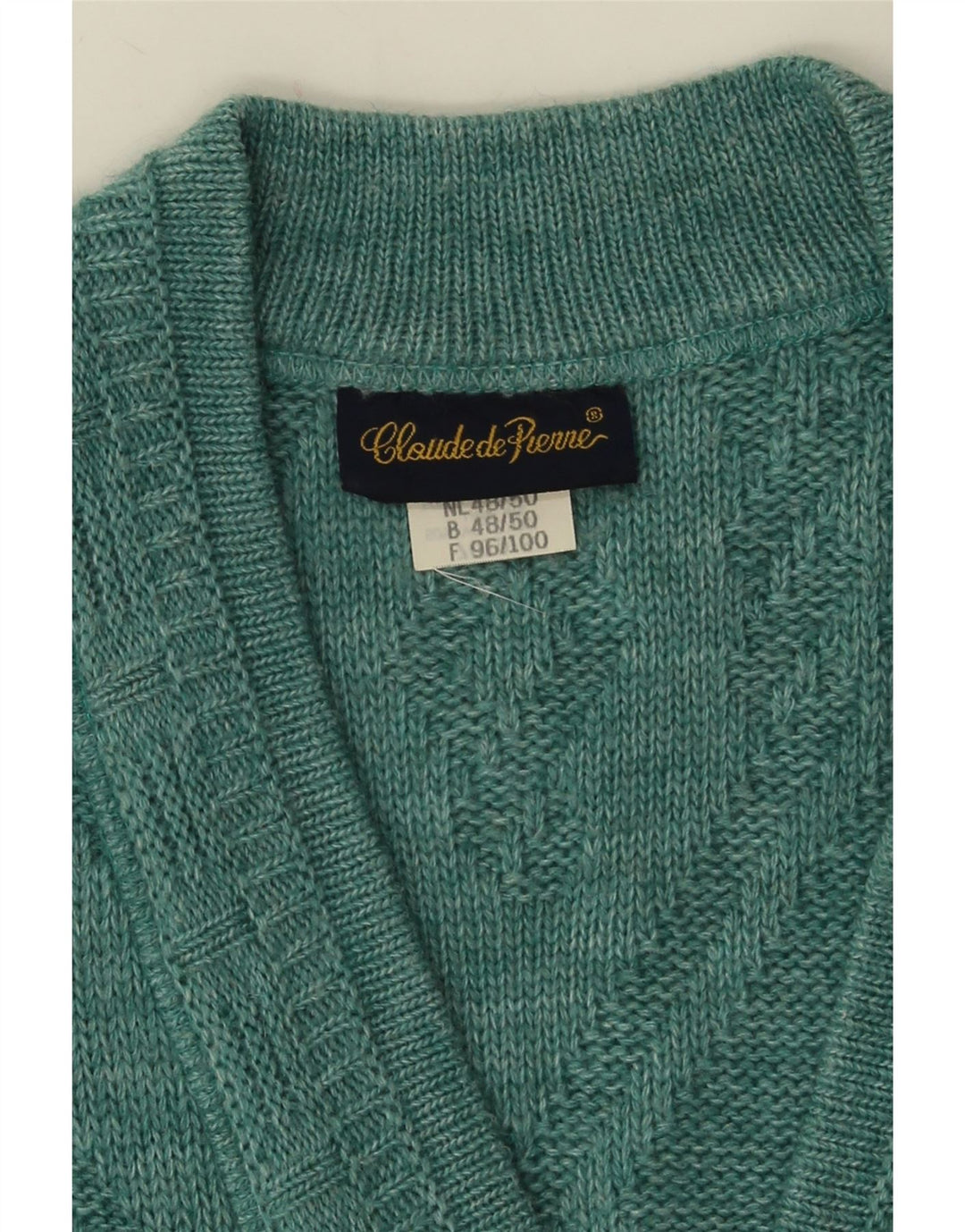 Maglione cardigan senza maniche da uomo Claude De Pierre IT 48/50 Blu medio