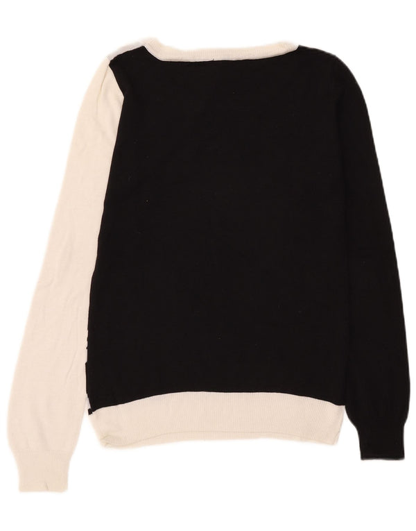 Desigual Donna Maglione con scollo a barchetta con grafica UK 10 Small Nero
