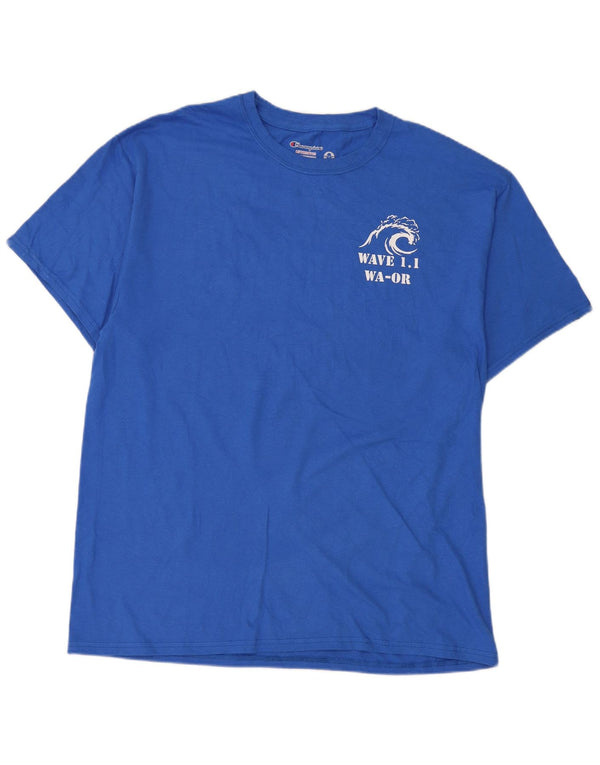 T-shirt grafica da uomo Champion Top grande blu