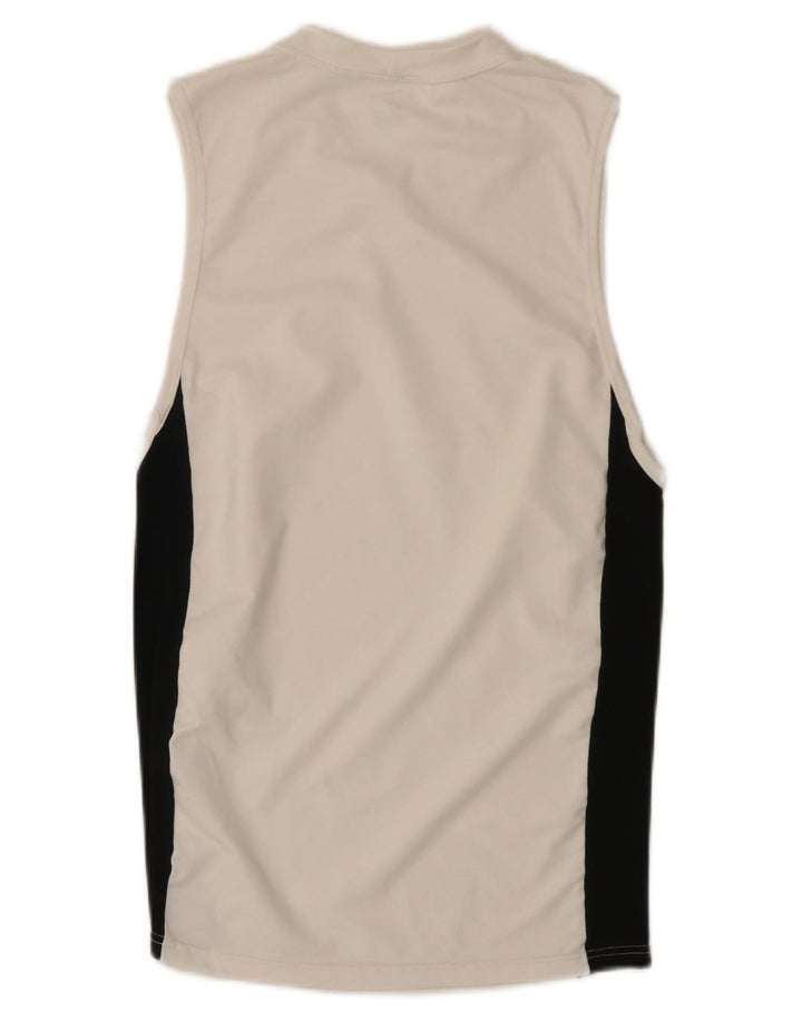 Canotta Nike Dri Fit da uomo, grande, in poliestere color block bianco