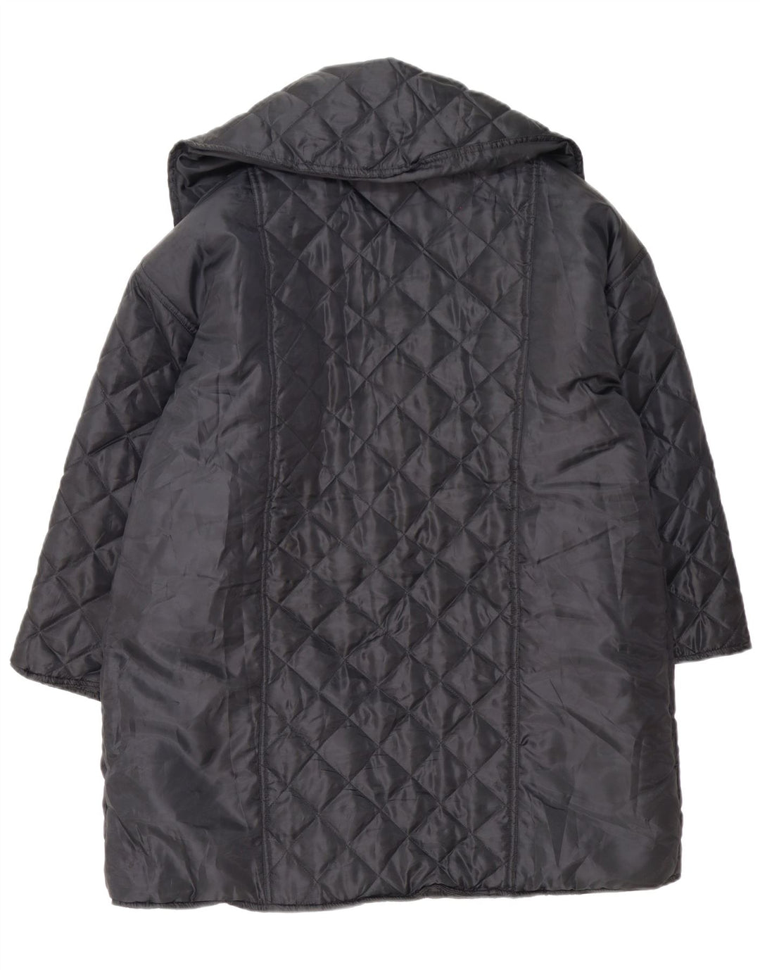 Cappotto trapuntato oversize da donna Roberta di Camerino UK 18 XL Nero