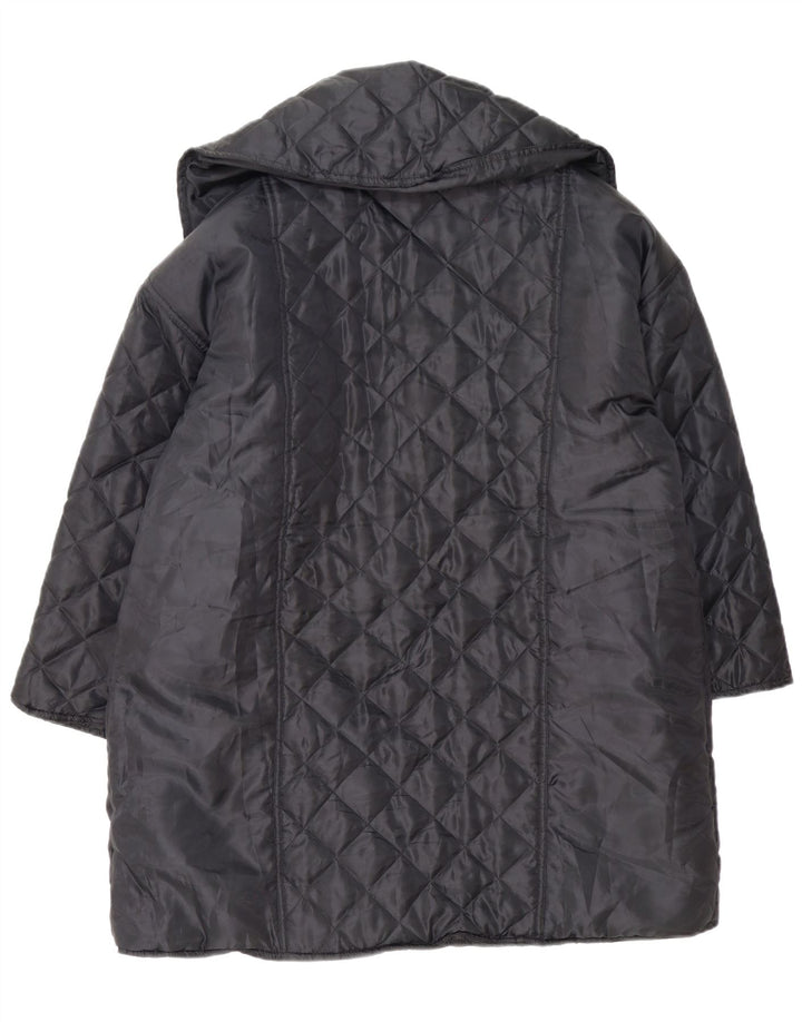 Cappotto trapuntato oversize da donna Roberta di Camerino UK 18 XL Nero