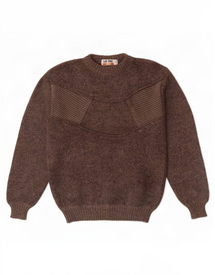 Maglione maglione girocollo da uomo Life Time UK 38 Marrone medio