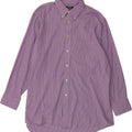 CHAPS Mens Regular Fit Shirt Size 17 1/2 XL Purple Gingham Cotton Vintage Chaps and Second-Hand Chaps from Messina Hembry 