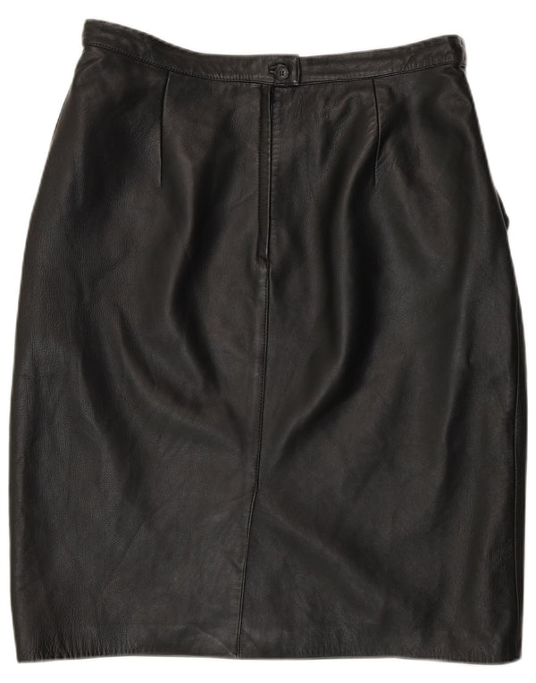 Gonna a tubino in pelle a vita alta da donna Yorn EU 46 XL W34 Pelle nera