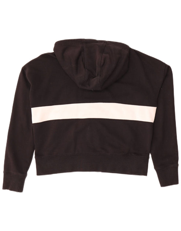 Felpa con cappuccio e zip grafica da donna Champion UK 10 Small Black Colourblock