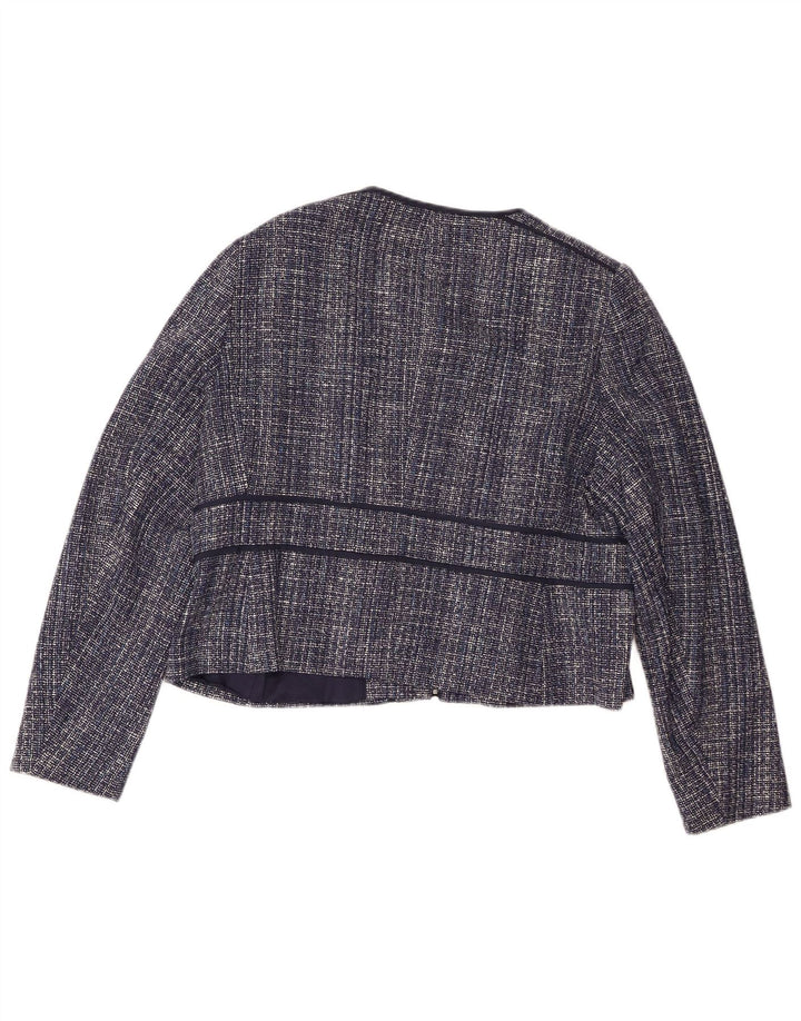 Giacca blazer corta da donna Hobbs UK 18 XL blu navy screziato