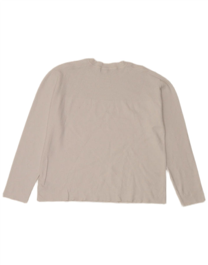 Maglione maglione girocollo da donna Marks & Spencer UK 14 Viscosa bianca media