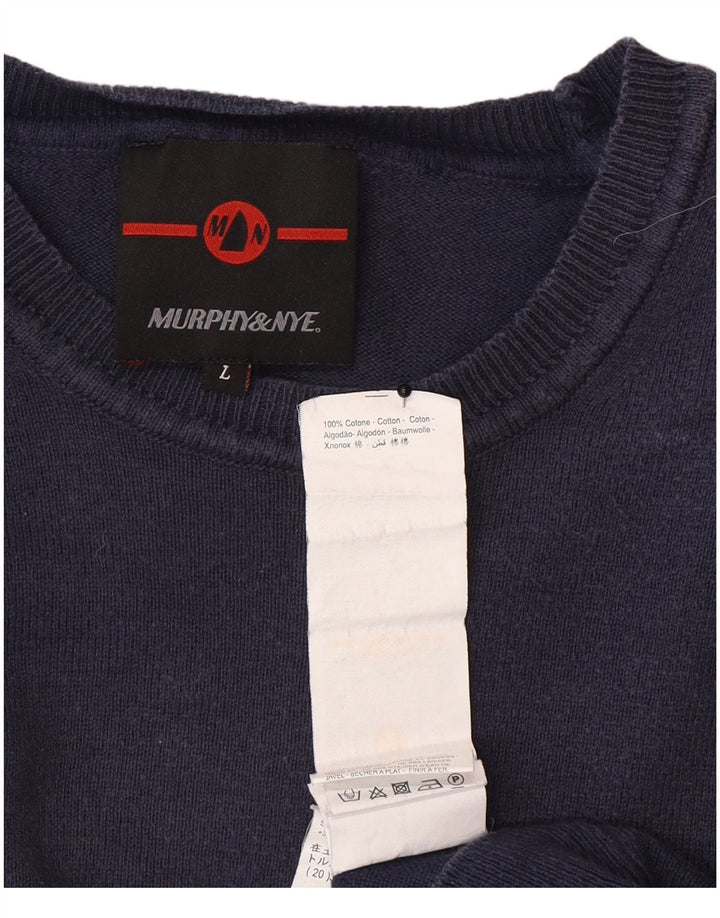 Maglione maglione girocollo da uomo Murphy & Nye grande blu navy