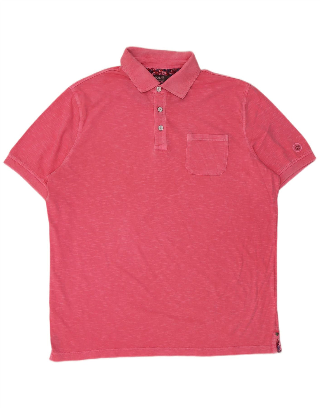 Polo Bugatti da uomo tinta in capo XL Rosa