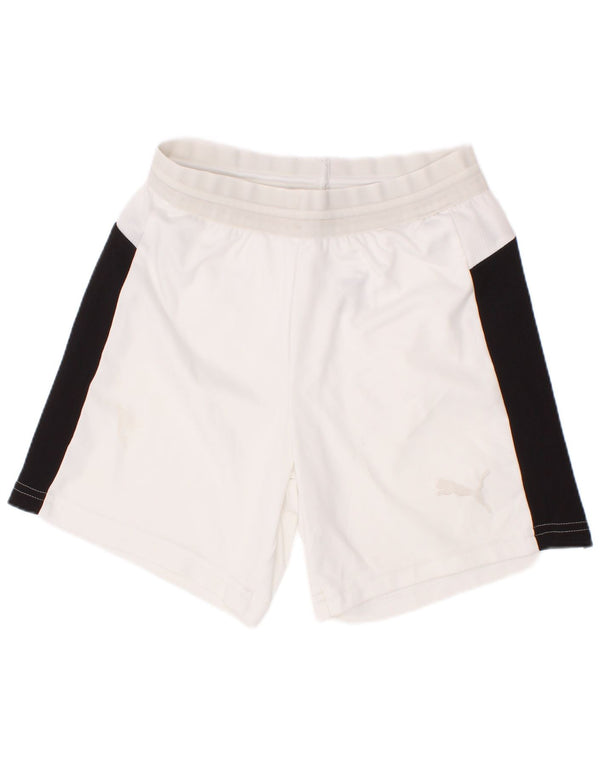Pantaloncini sportivi Puma da bambino 7-8 anni Poliestere color block bianco