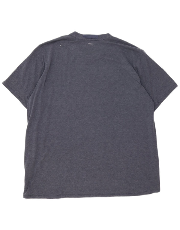T-shirt da uomo Adidas Top 2XL poliestere blu navy
