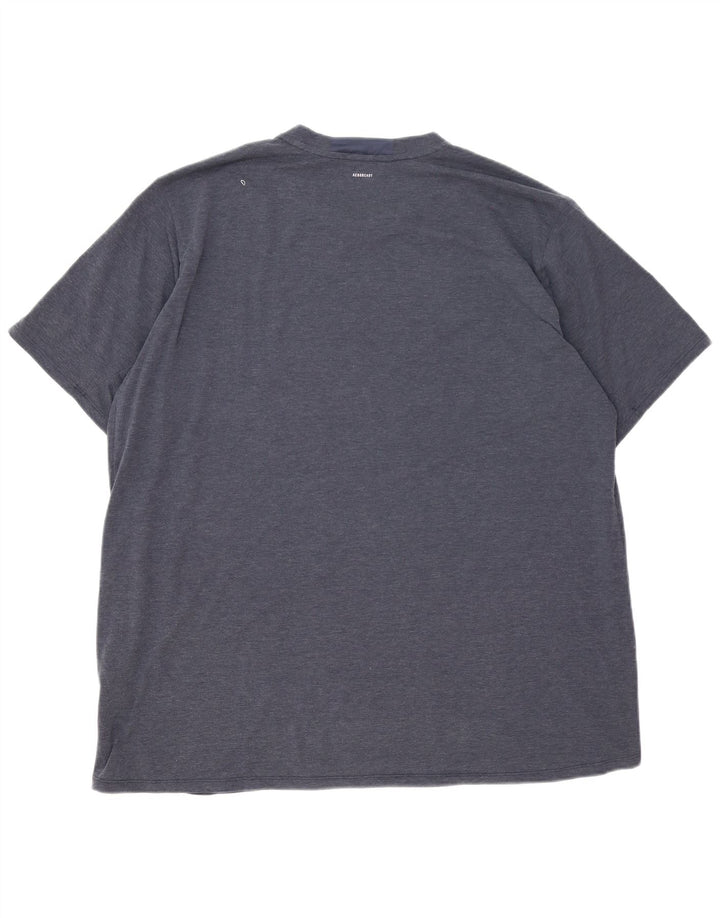 T-shirt da uomo Adidas Top 2XL poliestere blu navy