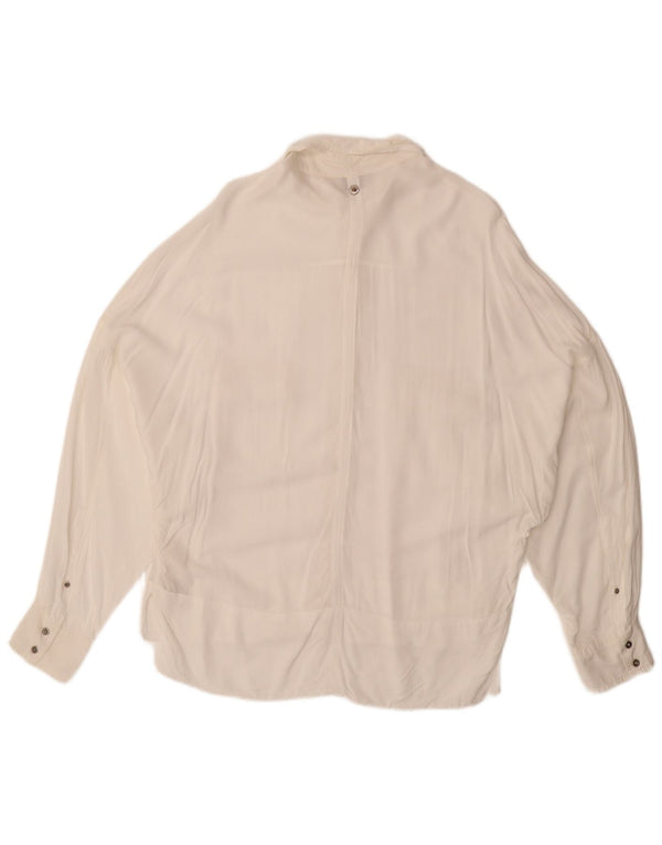 DIESEL Camicetta da donna ampia vestibilità UK 14 Rayon bianco medio