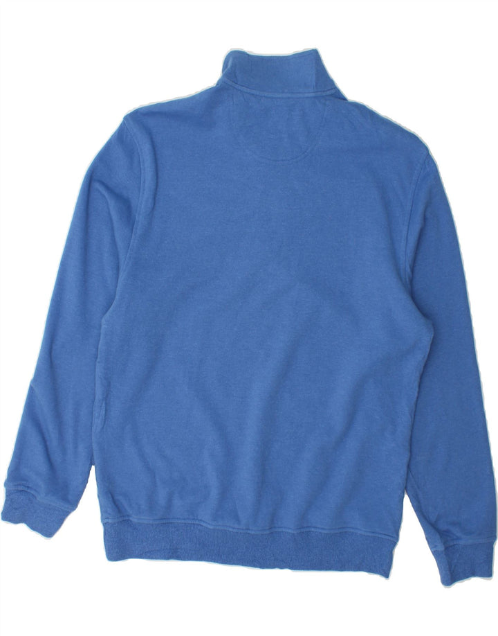 IZOD Mens Zip Neck Sweatshirt Jumper Medium Blue Polyester Vintage Izod and Second-Hand Izod from Messina Hembry 