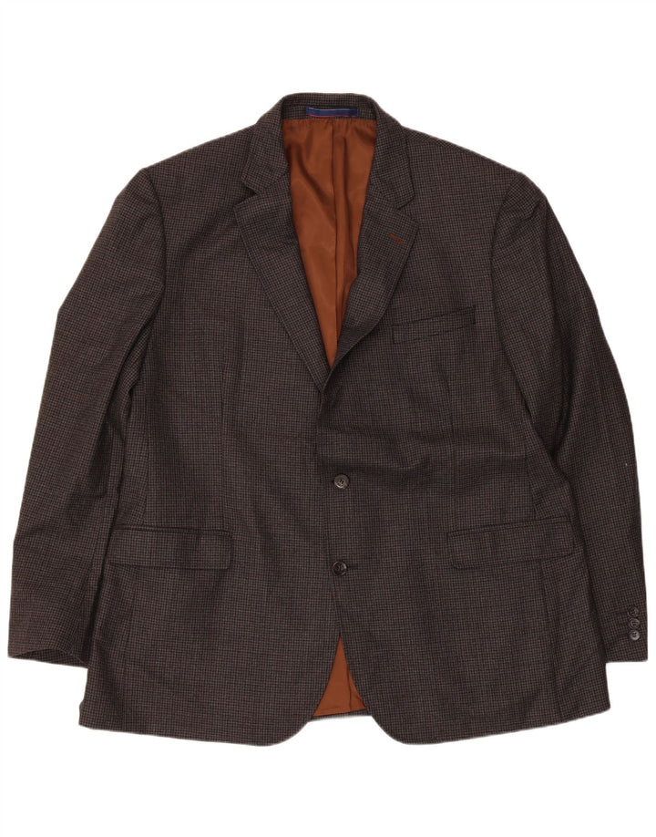 Giacca blazer da uomo su misura Marks & Spencer UK 46 3XL pied de poule grigio