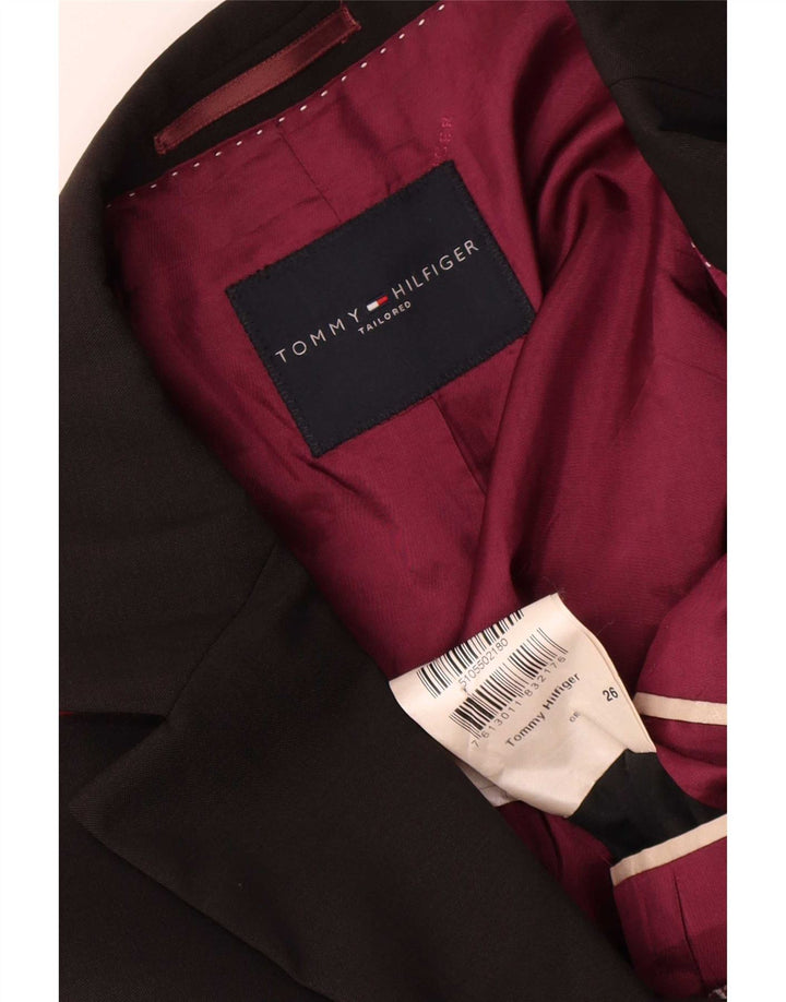 Giacca blazer a 3 bottoni sartoriale da uomo Tommy Hilfiger UK 42 XL viscosa marrone