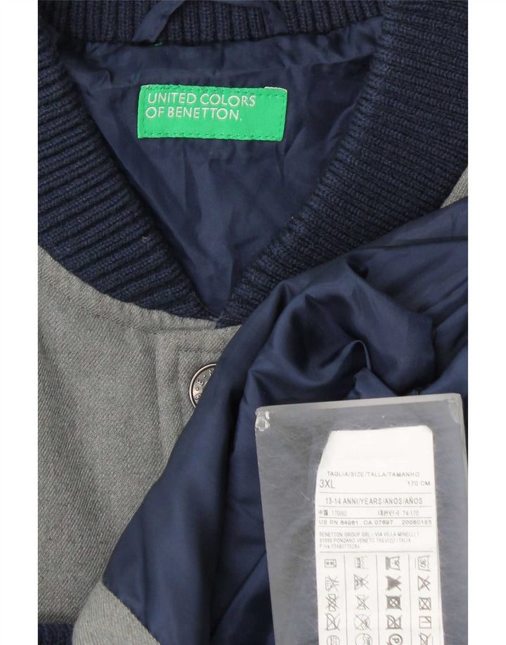 Giacca Varsity grafica da ragazzo Benetton 13-14 anni 3XL Poliestere grigio