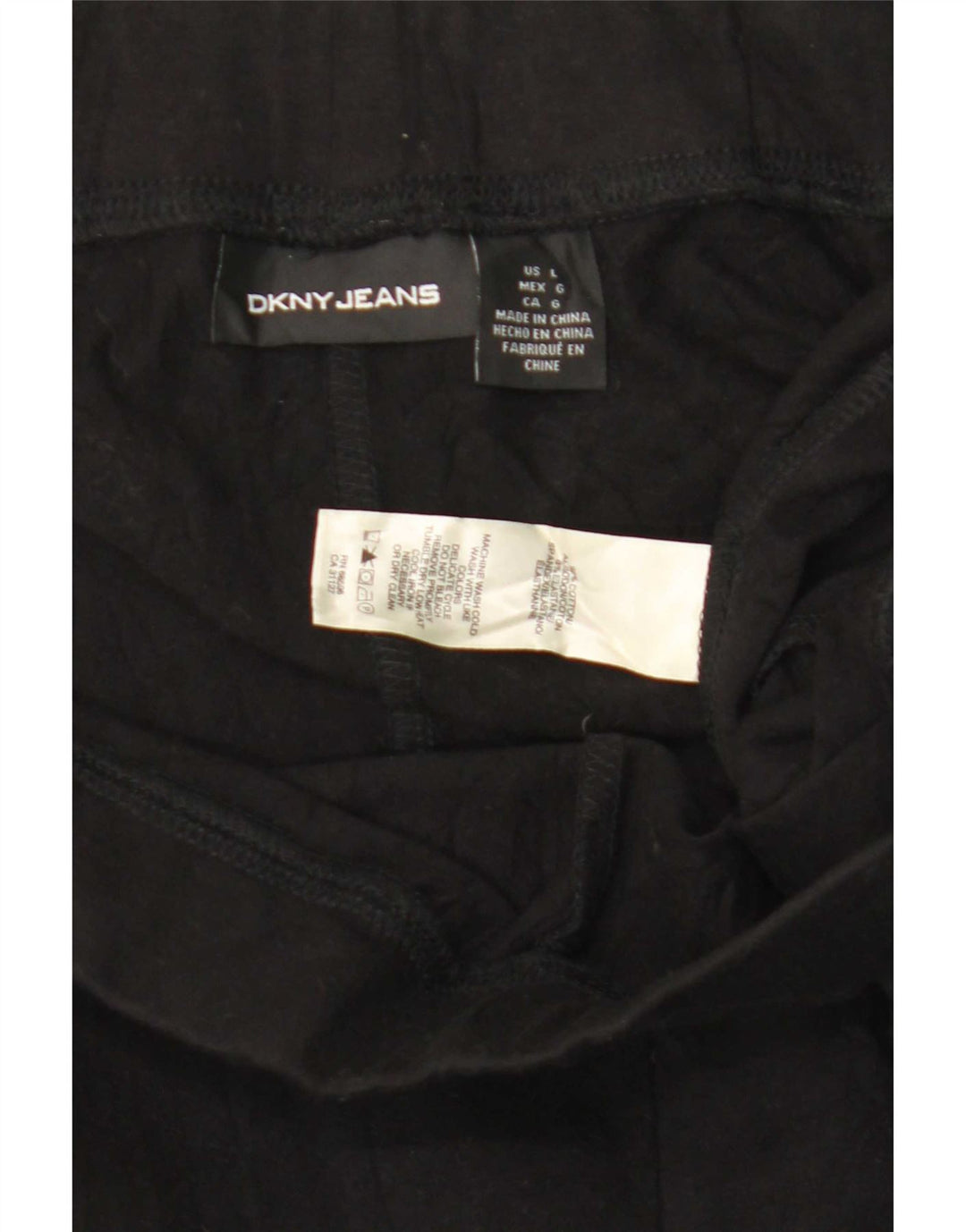 Leggings da donna Dkny UK 14 grande cotone color block nero