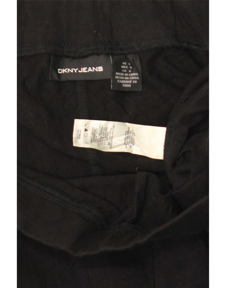 Leggings da donna Dkny UK 14 grande cotone color block nero