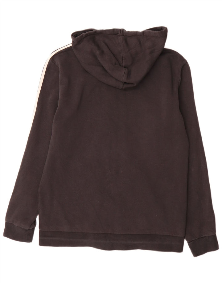 Maglione con cappuccio e zip Adidas da uomo piccolo in cotone nero