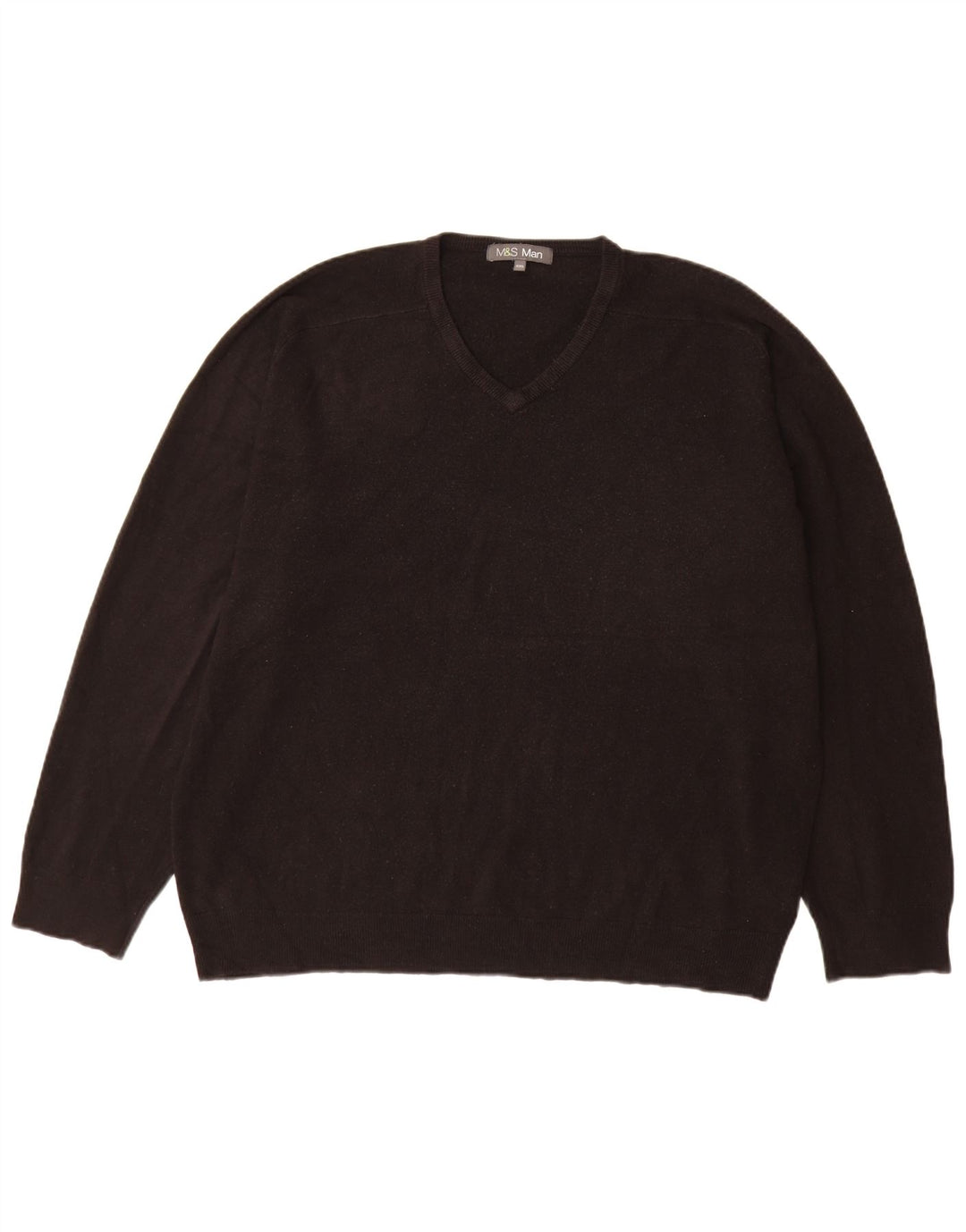 Maglione da uomo con scollo a V Marks & Spencer 2XL acrilico nero
